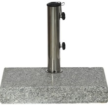 Granit Schirmständer mit Edelstahlrohr