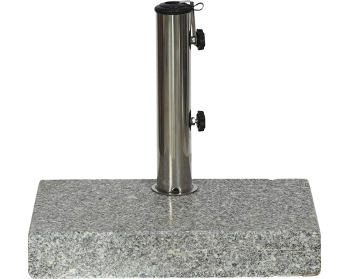 Granit Schirmständer mit Edelstahlrohr