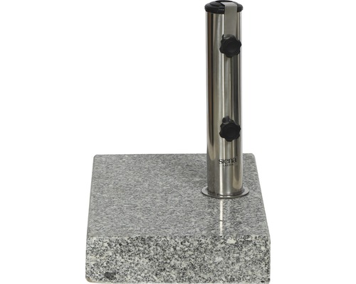 Granit-Schirmständer mit Edelstahlrohr