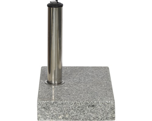 Sonnenschirmständer aus Granit mit Edelstahlrohr