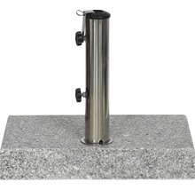 Granit Sonnenschirmständer mit Edelstahlrohr
