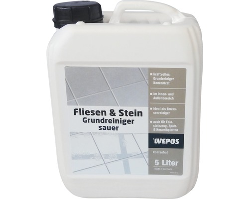 Wepos Fliesen und Stein Grundreiniger sauer, 5 Liter
