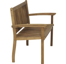 Gartenbank aus Holz mit Armlehne