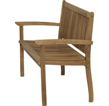 Holzbank mit Armlehnen für den Garten