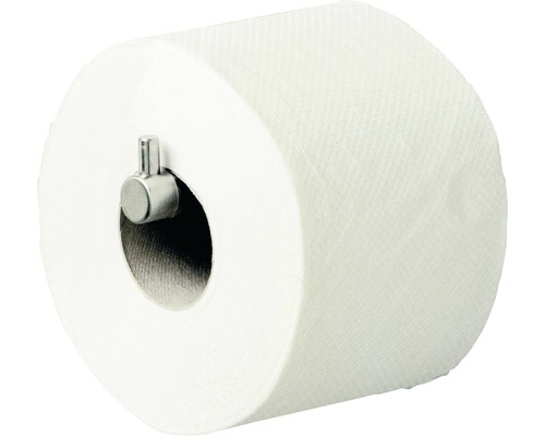 Toilettenpapierrolle mit Metallhalterung