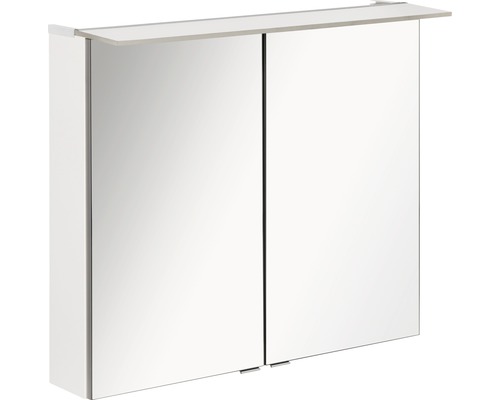 LED-Spiegelschrank Fackelmann b.perfekt 80x69x15 cm 2-türig weiß Spiegelschrank mit zwei Türen und Ablage