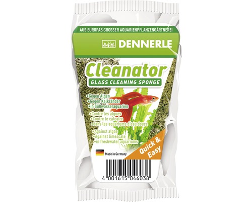 Reinigungsschwamm DENNERLE Cleanator mit zwei Oberflächen 15,7 x 7 x 4 cm Dennerle Cleanator Glass Cleaning Sponge for freshwater aquariums in packaging