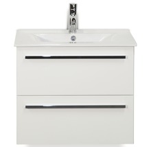 Badmöbel-Set Sanox Seville BxHxT 61 x 52 x 46 cm Frontfarbe weiß hochglanz mit Waschtisch Keramik weiß