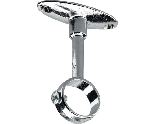 Schrankrohrmittelträger für runde Rohre Ø 20 mm verchromt 25 Stück Kleiderstangenhalterung aus Metall