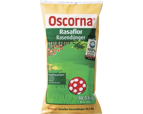 Rasendünger Oscorna Rasaflor organischer Dünger 10,5 kg 210 m²-0