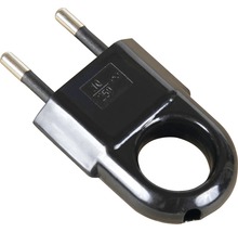 Eurostecker mit Öse schwarz