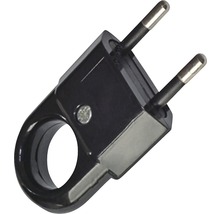 Eurostecker mit Öse schwarz
