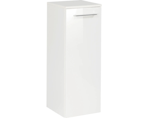 Midischrank Fackelmann B.perfekt Weiß hochglanz 81x30,5x32 cm Weißer Bad-Hängeschrank mit Griff