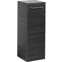 Schwarzer Bad-Hochschrank mit Schublade und Griff