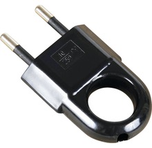 Eurostecker mit Öse schwarz