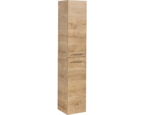 Hochschrank Fackelmann B.perfekt Asteiche 159x30,5x32 cm Hochschrank im Holzdesign mit zwei Schubladen