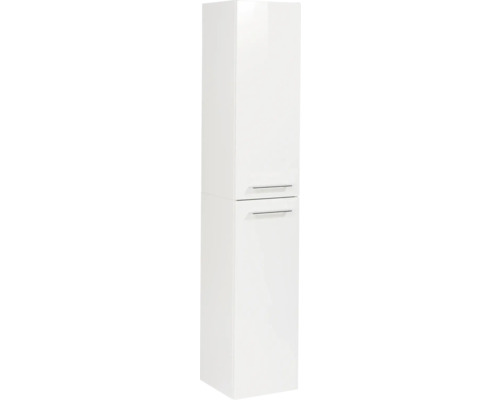 Hochschrank Fackelmann B.perfekt Weiß hochglanz 159x30,5x32 cm Weißer Hochschrank für das Badezimmer mit zwei Schubladen