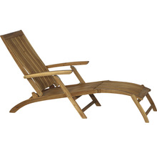 Holzliege für den Garten mit Armlehnen