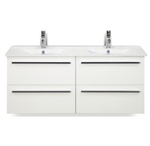 Waschtischunterschrank mit vier Schubladen und zwei Waschbecken