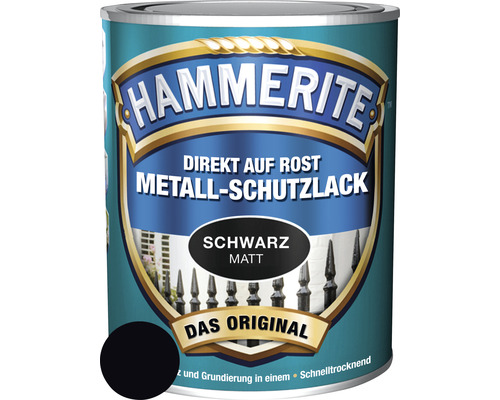 HAMMERITE Metallschutzlack glänzend Schwarz 750 ml