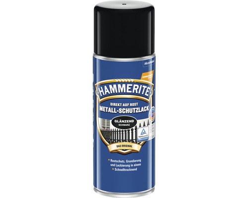 HAMMERITE Metallschutzlackspray glänzend Schwarz 400 ml HAMMERITE Metallschutzlackspray glänzend Schwarz 400 ml
