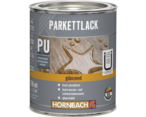 HORNBACH Holzlack Parkettlack glänzend 750 ml Parkettlack Dose 750ml glänzend