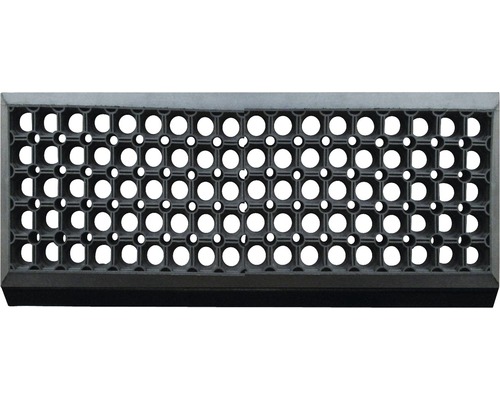 Stufenmatte/Gummiwabenmatte rechteckig schwarz 25x65x3 cm Gummimatte mit Löchern