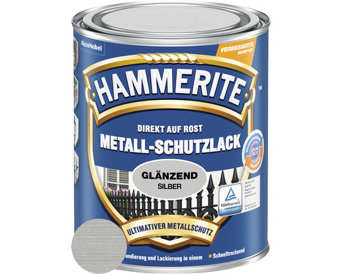 HAMMERITE Metallschutzlack glänzend Silbergrau 250 ml