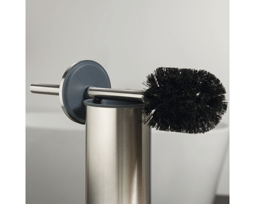 Toilettenbürste aus Edelstahl mit Halterung
