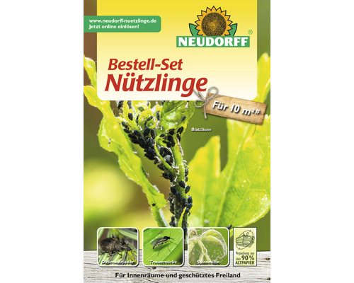 Bestell-Set Nützlinge Neudorff Australische Marienkäfer, Raubmilben, Schlupfwespen, Florfliegen-Larven und Nematoden gegen Schadinsekten, 1 Bestellgutschein, für eine Bodenfläche von bis zu 10 m²-0