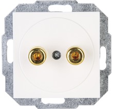 Lautsprecheranschlussdose mit zwei Anschlüssen für Lautsprecherkabel