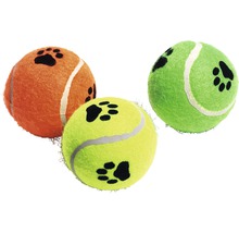 Hundespielzeug Karlie Tennisball mit Squeaker ø 6 cm zufällige Farbauswahl, 3 St
