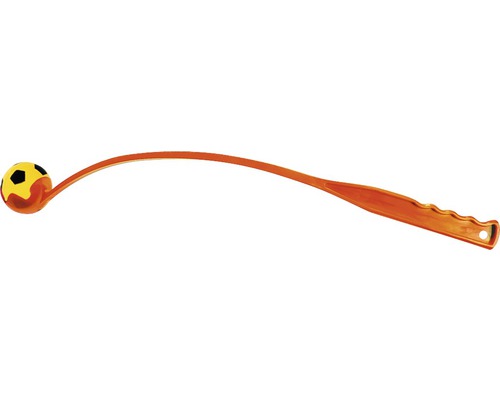 Karlie Hundespielzeug Launcher Sofball, 64 cm zufällige Farbauswahl Ballschleuder mit Ball für Hunde