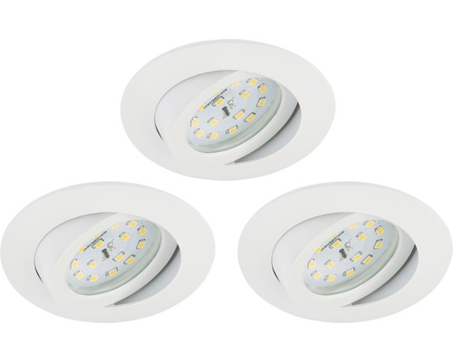 Drei weiße LED Einbaustrahler
