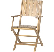 Holzklappstuhl für den Garten mit Armlehnen