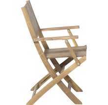 Gartenstuhl aus Holz mit Armlehne