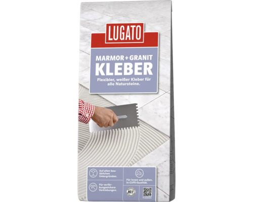 Lugato Natursteinfliesenkleber Marmor + Granit C2FE 5 kg