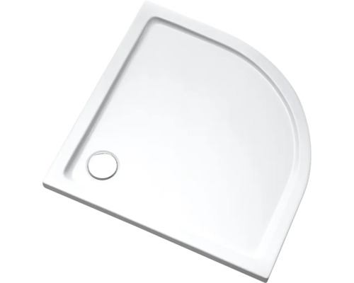 Duschwanne OTTOFOND Dunbar 80 x 80 x 3 cm weiß glänzend glatt 900601 Duschwanne Viertelkreis aus Sanitäracryl