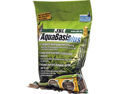 Bodengrund JBL Aquabasis Plus 2,5 Liter JBL AquaBasis plus Langzeit-Nährbodenmischung für Aquarien