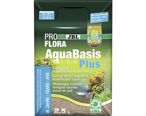 JBL ProFlora AquaBasis Plus Langzeit-Nährbodenmischung im 2,5 Liter Beutel