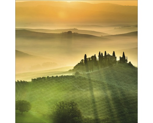Glasbild Toscanalandschaft 20x20 cm GLA1189