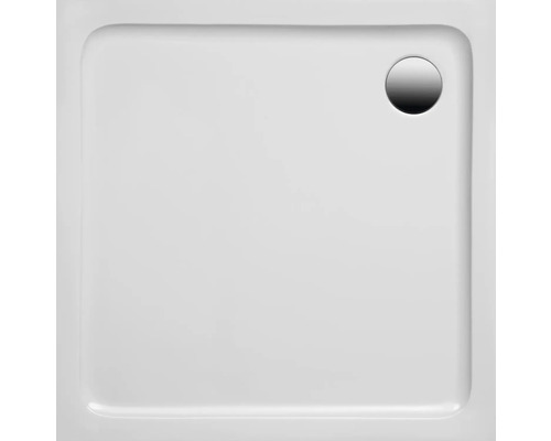 Duschwanne OTTOFOND Mambu 80 x 80 x 3 cm weiß glänzend glatt 900701 Quadratische Duschwanne mit Ablauf