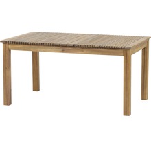 Rechteckiger Gartentisch aus Holz mit Lamellendesign