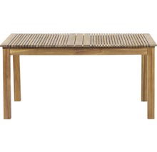 Rechteckiger Gartentisch aus Holz mit Lattenmuster