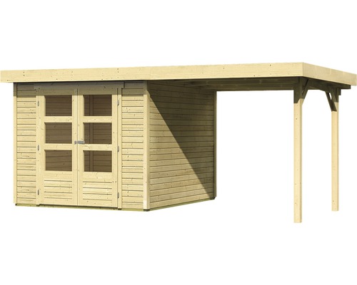 Gartenhaus mit Anbau und Doppeltür