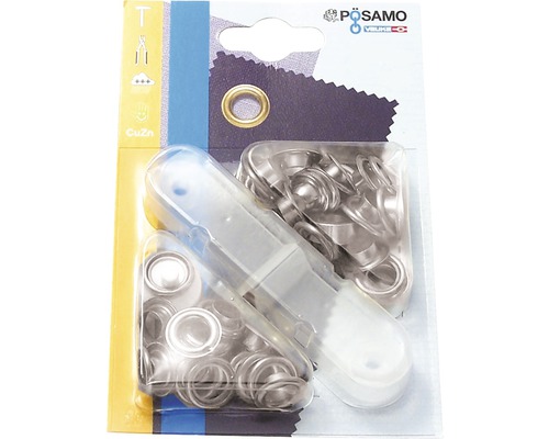 Ösen und Scheiben 14 mm, 12 St. Ösen und Scheiben 14 mm, 12 St.