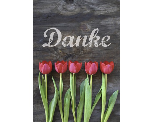 Postkarte Danke Tulpen 10,5x14,8 cm