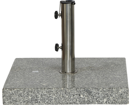 Granit-Sonnenschirmständer mit Edelstahlrohr und Feststellschrauben
