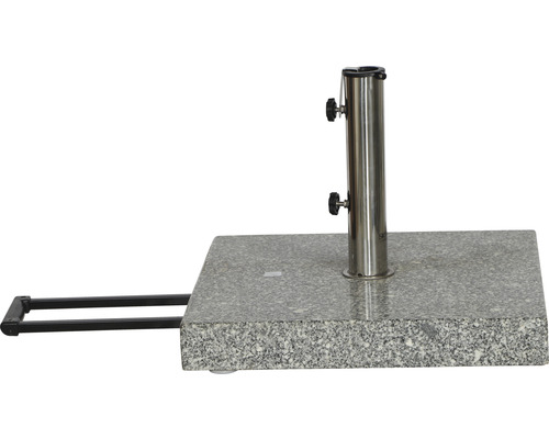 Granit Sonnenschirmständer mit Griff und Rollen