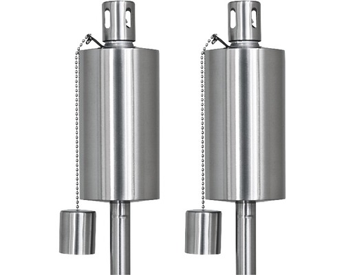 Öllampenset Alice Edelstahl Ø 6,0 H 115 cm silber 2 Stk